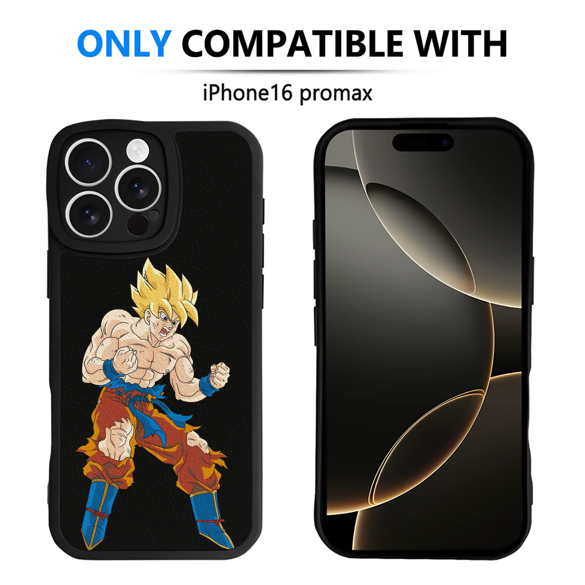 （画像用） ドラゴンボール 孫悟空（そん ごくう）Son Goku カカロット DRAGON BALL Kakarotto 【iPhone 16シリーズ対応】シリコンスマホケース（レザー調） 材質：シリコン